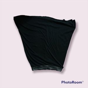 Flip photo! Black maxi skirt with a leatherette waist from Maurice’s sz 2